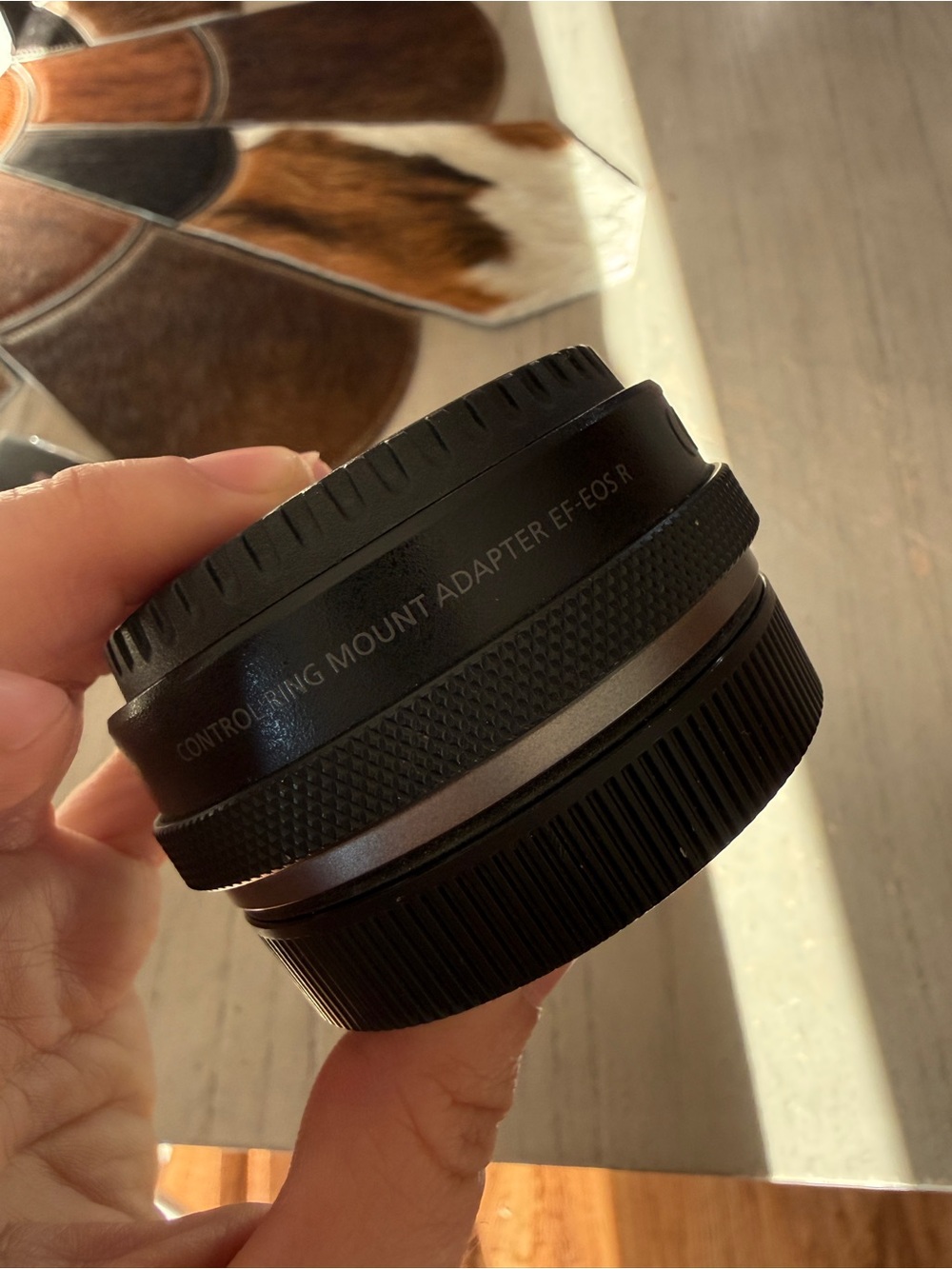 Canon Black and Silver Lens Mount Adapter